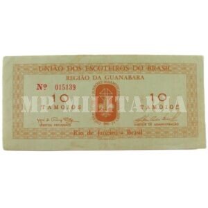 CÉDULA DOS ESCOTEIROS DO BRASIL, 10 TAMOIOS • REGIÃO DA GUANABARA – 1965