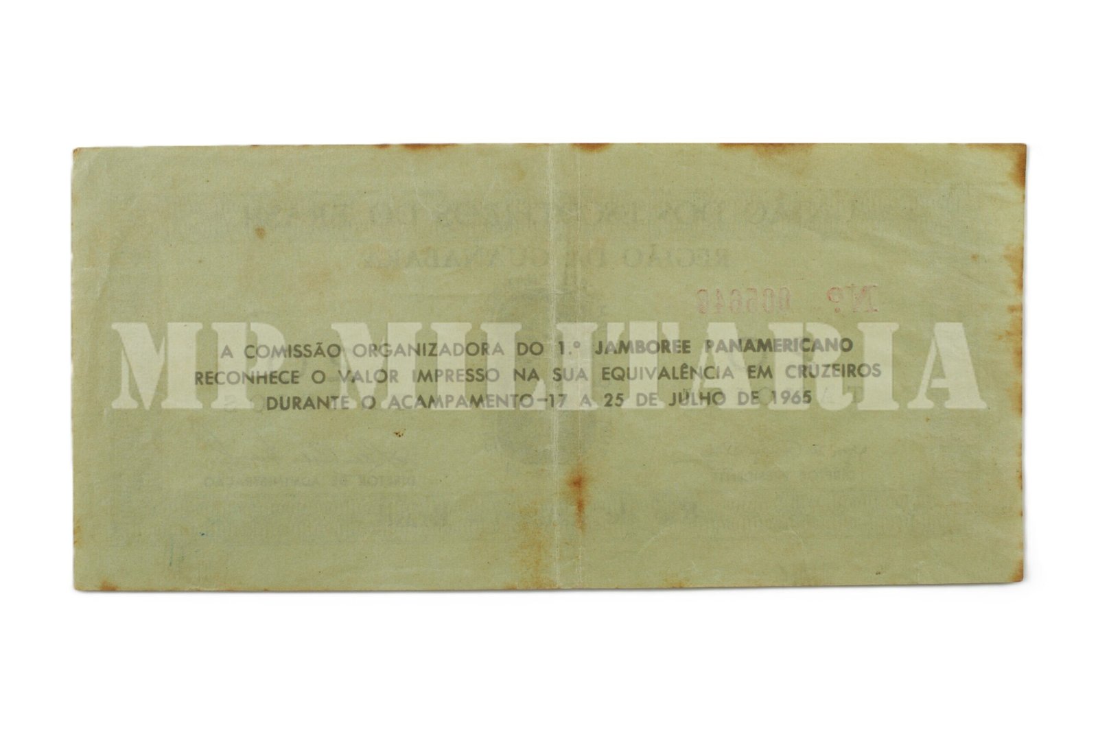 CÉDULA DOS ESCOTEIROS DO BRASIL, 20 TAMOIOS • REGIÃO DA GUANABARA – 1965 - Imagem 3