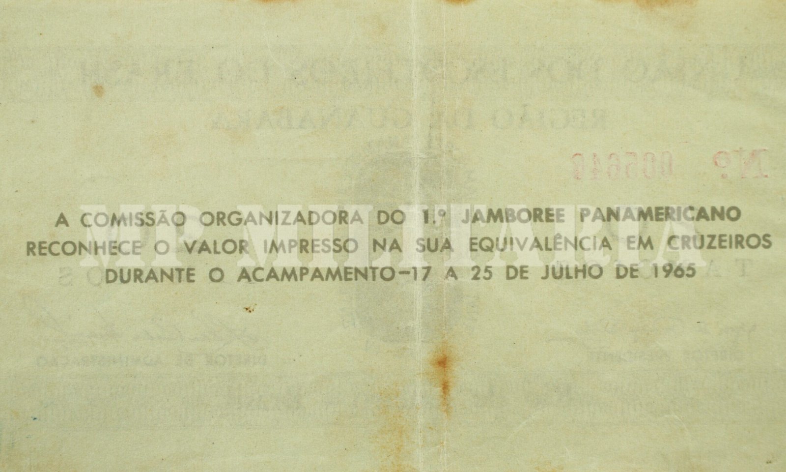 CÉDULA DOS ESCOTEIROS DO BRASIL, 20 TAMOIOS • REGIÃO DA GUANABARA – 1965 - Imagem 5