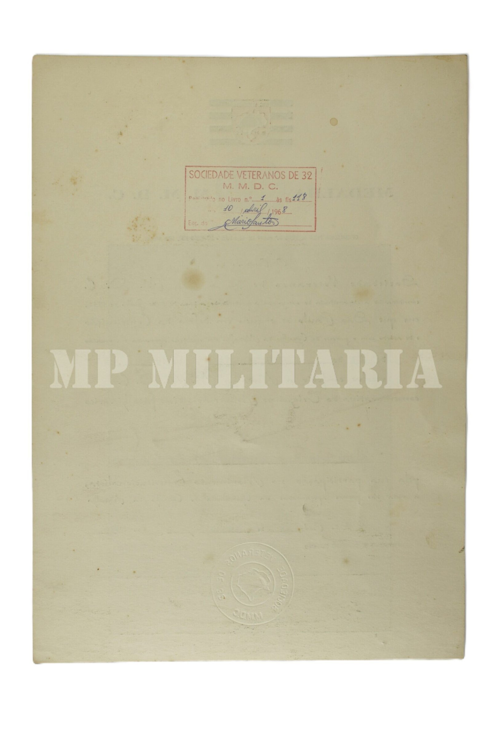 DOCUMENTO COM A MEDALHA MMDC DE 30 ANOS DA REVOLUÇÃO DE 1932 - Imagem 4
