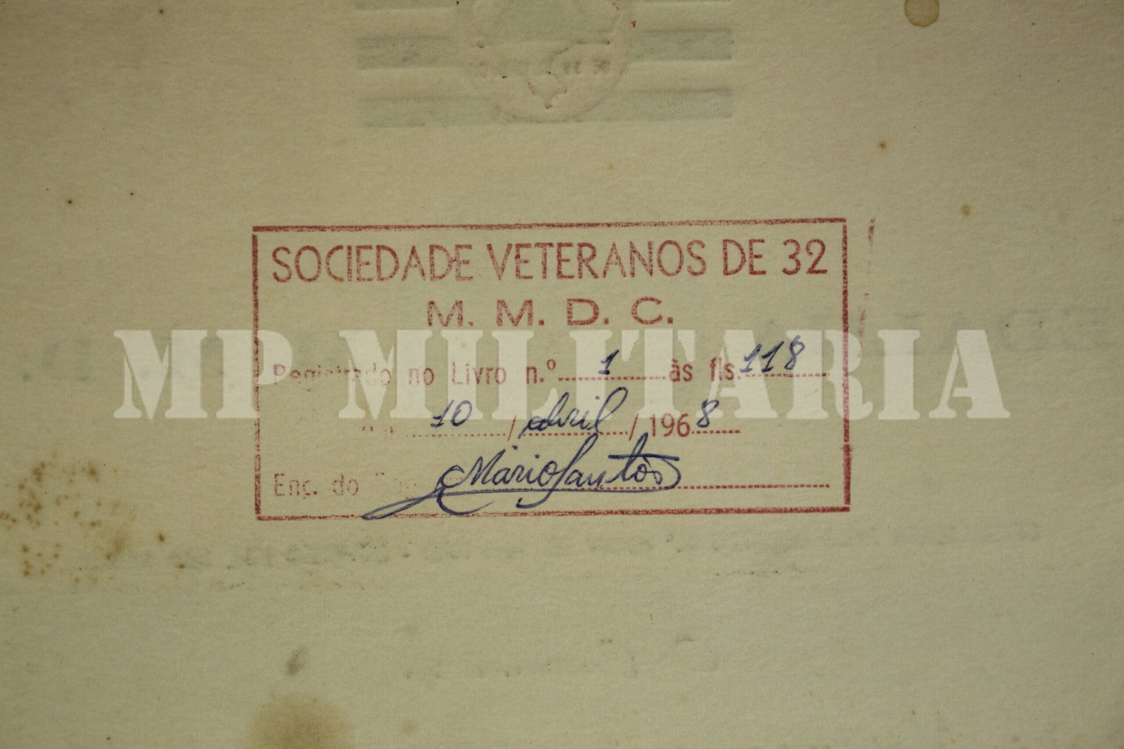 DOCUMENTO COM A MEDALHA MMDC DE 30 ANOS DA REVOLUÇÃO DE 1932 - Imagem 5