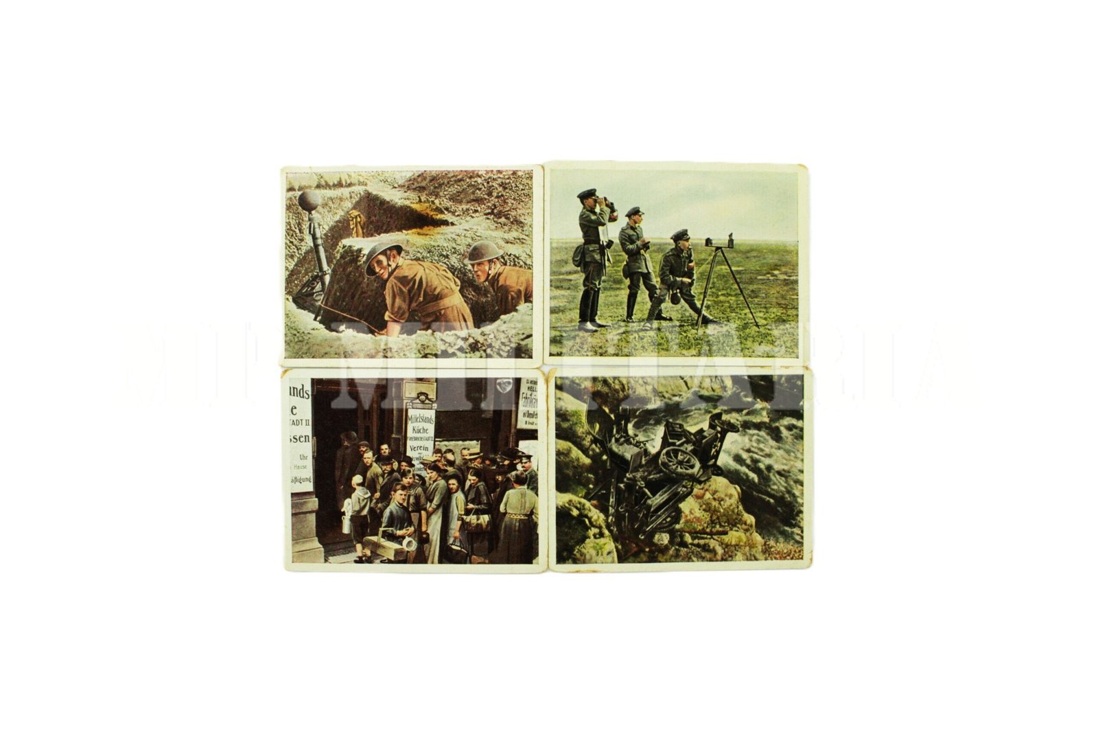 LOTE DE 4 FIGURINHAS CIGARETTEN BILDER – KURMARK E JUNO – I GUERRA