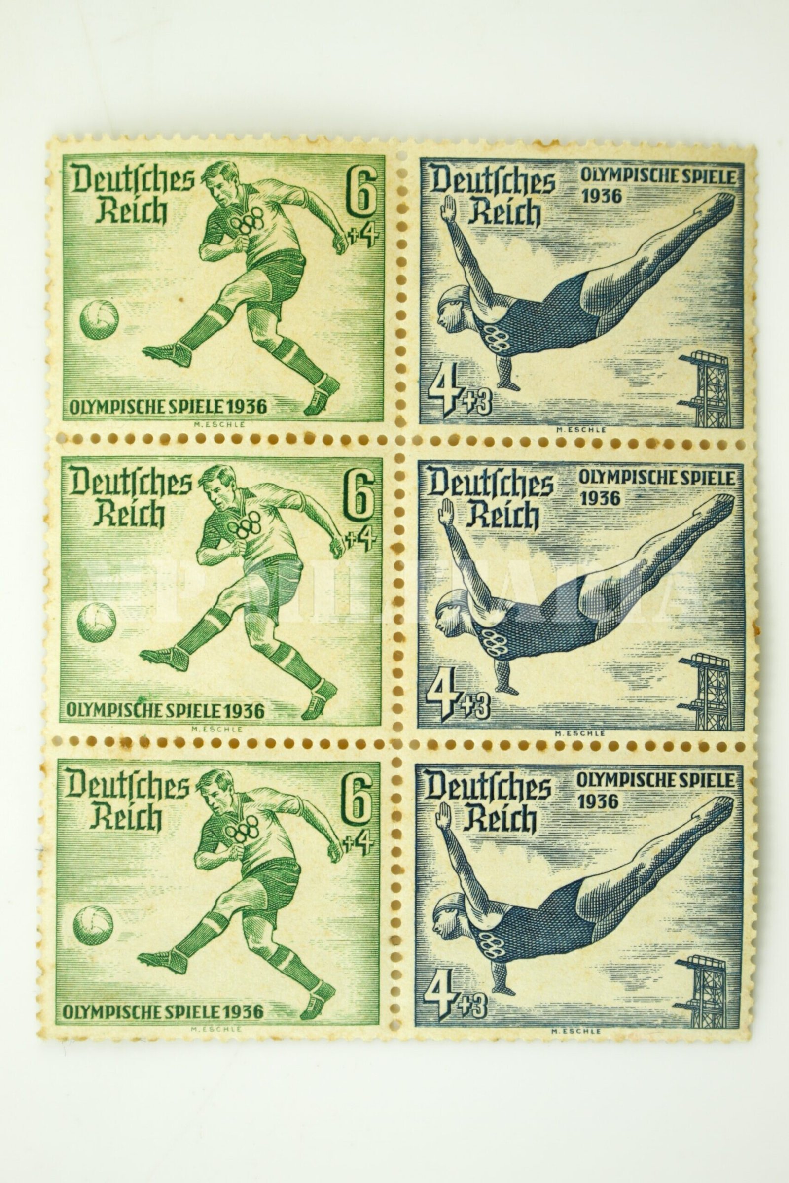 BLOCO DE SELOS DA OLIMPIADA DE BERLIM – ALEMANHA 1936 - Imagem 4
