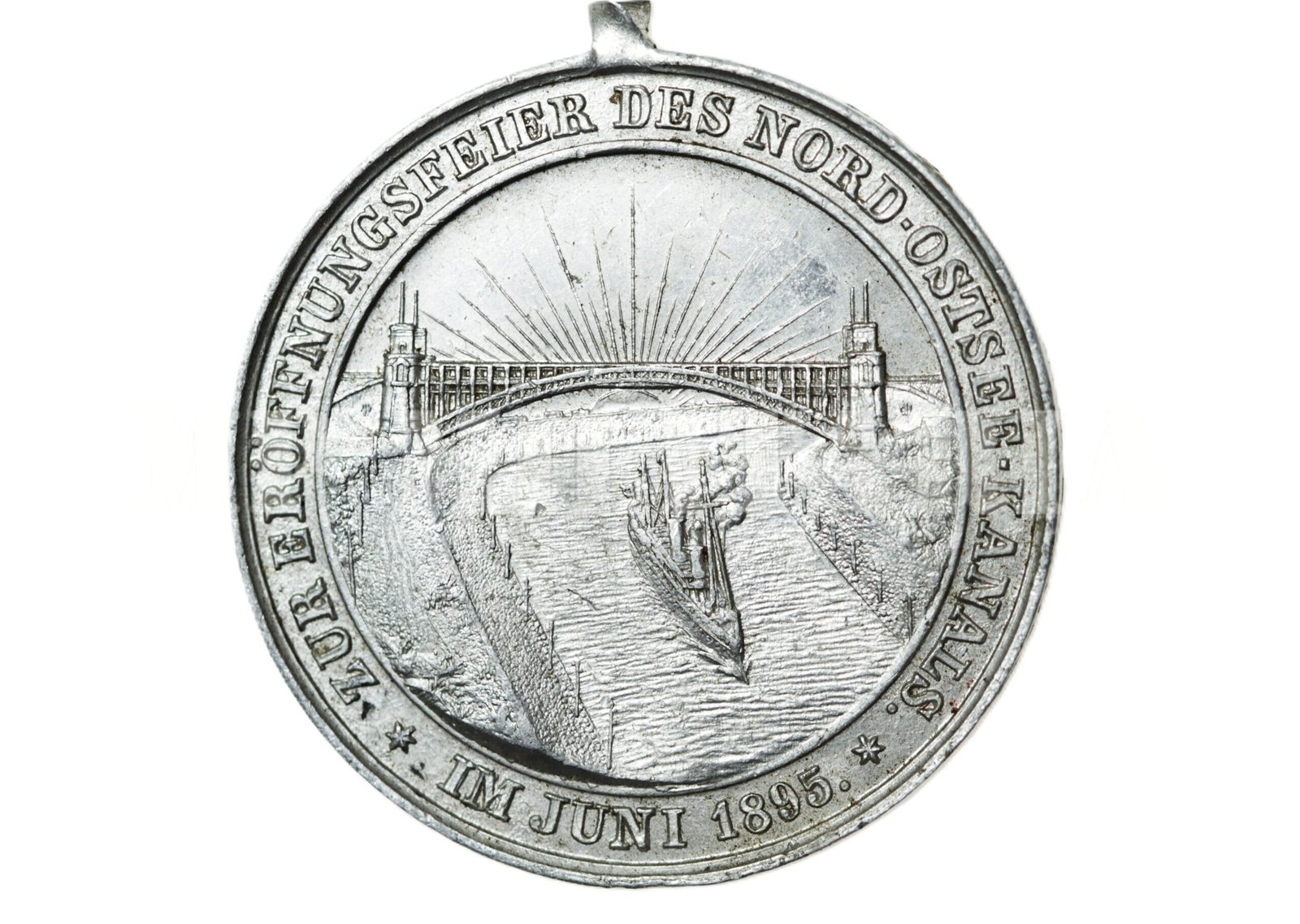 MEDALHA GUILHERME II – INAUGURAÇÃO DO CANAL DO MAR DO NORTE E MAR BÁLTICO – 1895 - Imagem 3