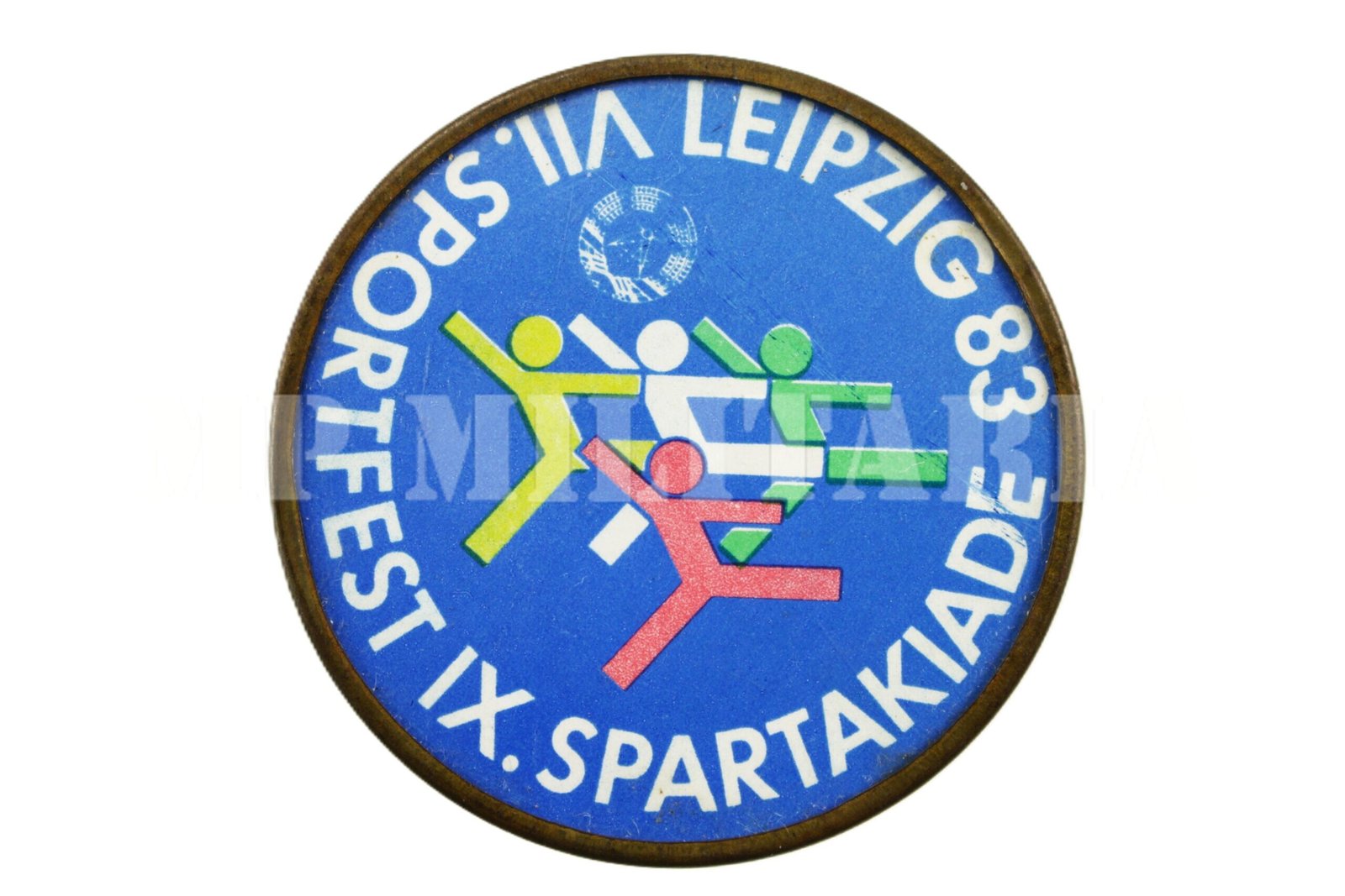 DISTINTIVO DO VII FESTIVAL DE GINÁSTICA E DESPORTOS DA ALEMANHA ORIENTAL – 1983