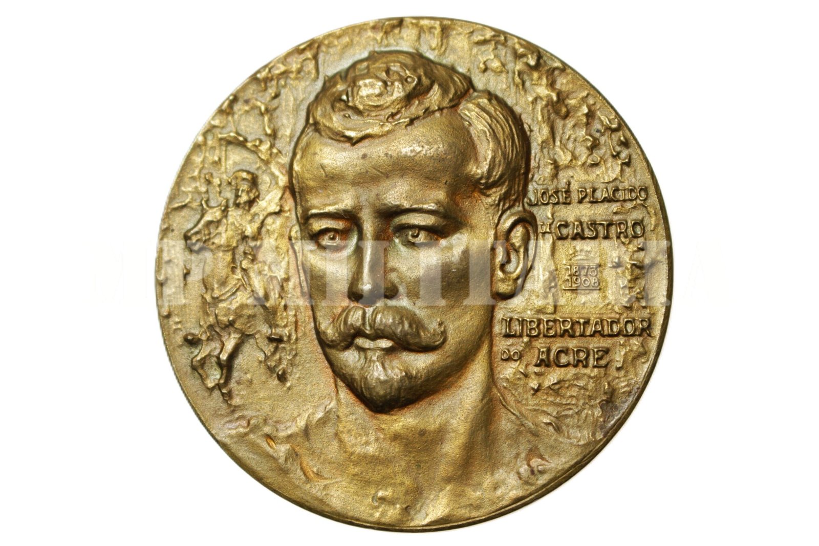 MEDALHA DO CENTENÁRIO DE PLACIDO DE CASTRO • LIBERTADOR DO ACRE 1873 – 1973