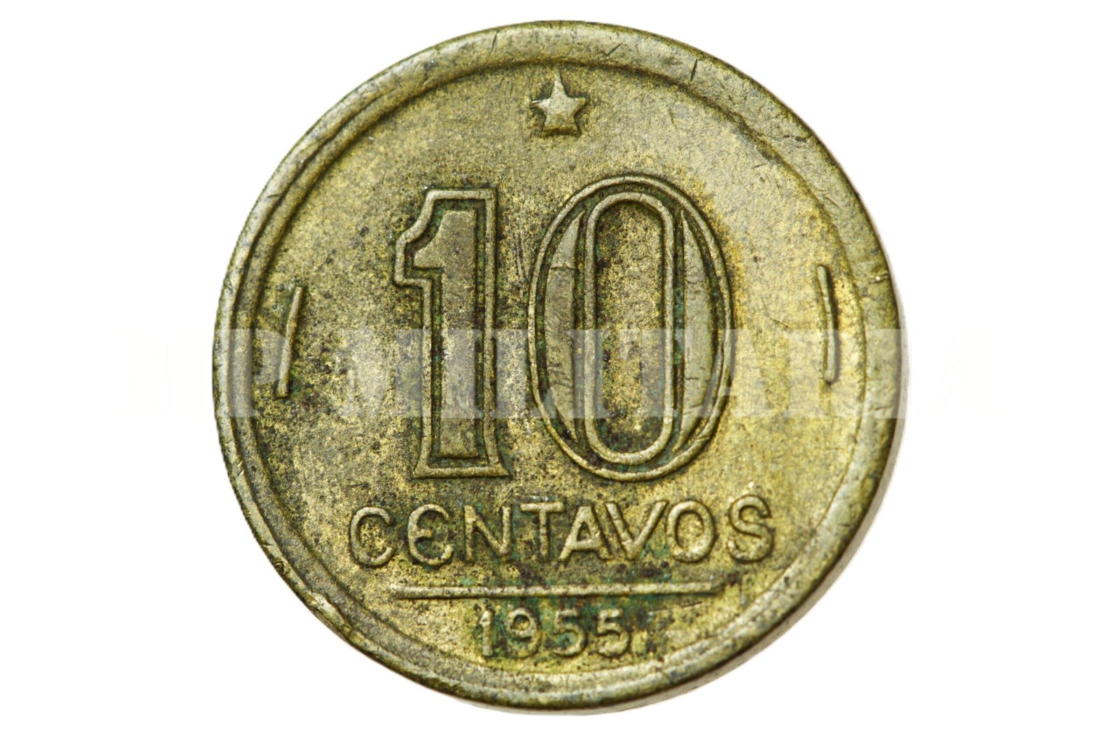 MOEDA DE 10 CENTAVOS DE REIS • JOSÉ BONIFÁCIO – 1955 - Imagem 2