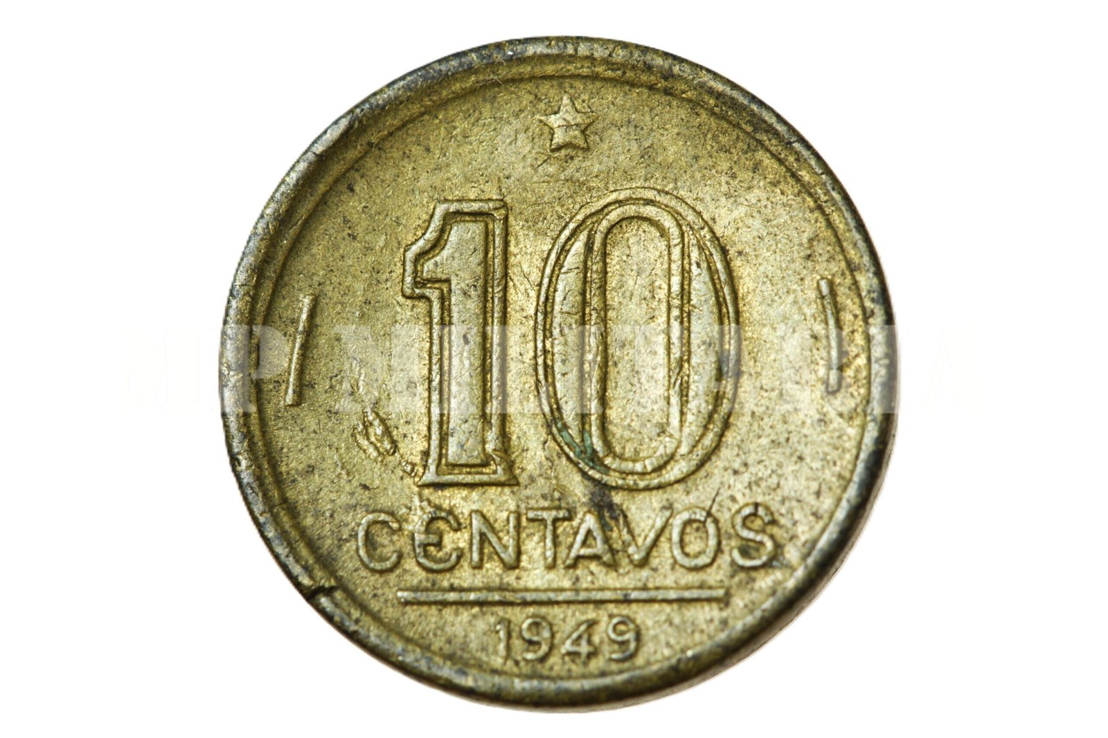 MOEDA DE 10 CENTAVOS DE REIS • JOSÉ BONIFÁCIO – 1949 - Imagem 2
