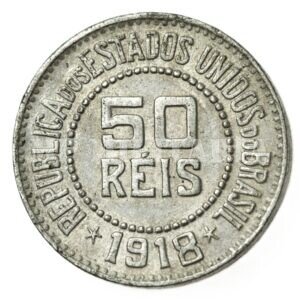 MOEDA DE 50 REIS – 1918