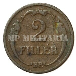 MOEDA DE 2 FILLER – HUNGRIA 1927– COBRE