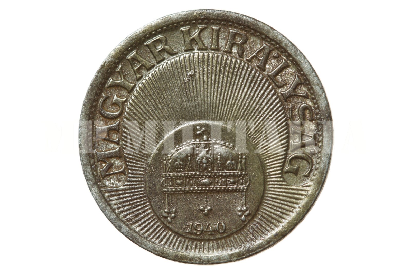 MOEDA DE 2 FILLER – HUNGRIA 1940 – II GUERRA - Imagem 2