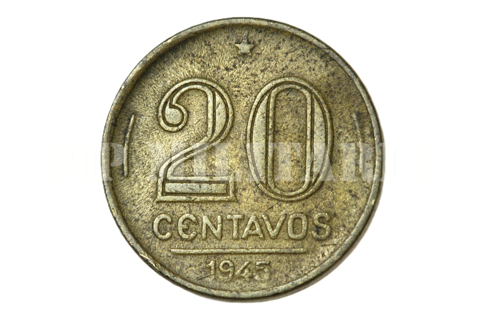 MOEDA DE 20 CENTAVOS ∙ GETÚLIO VARGAS – 1945 - Imagem 2