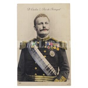 CARTÃO POSTAL COLORIDO DE D. CARLOS I REI DE PORTUGAL