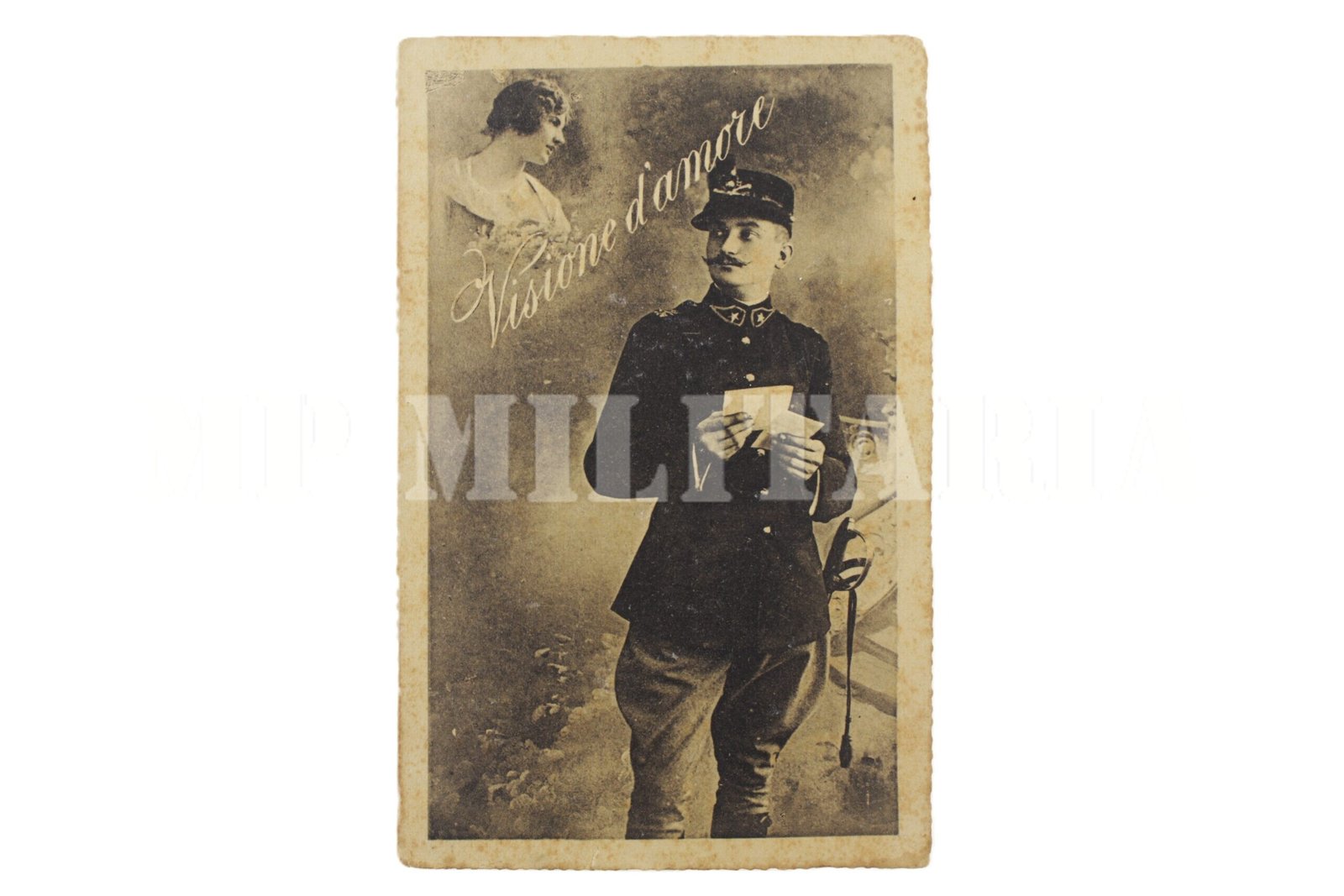CARTÃO POSTAL MILITAR “POSTA MILITARE” DE OFICIAL DO EXÉRCITO ITALIANO – I GUERRA