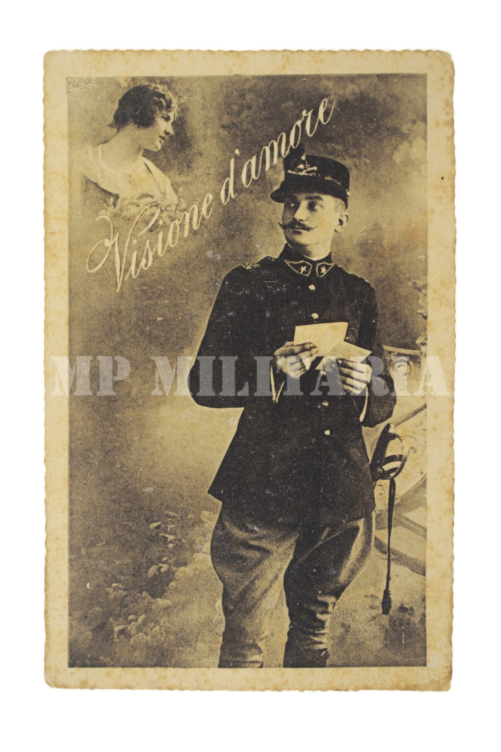 CARTÃO POSTAL MILITAR “POSTA MILITARE” DE OFICIAL DO EXÉRCITO ITALIANO – I GUERRA - Imagem 2