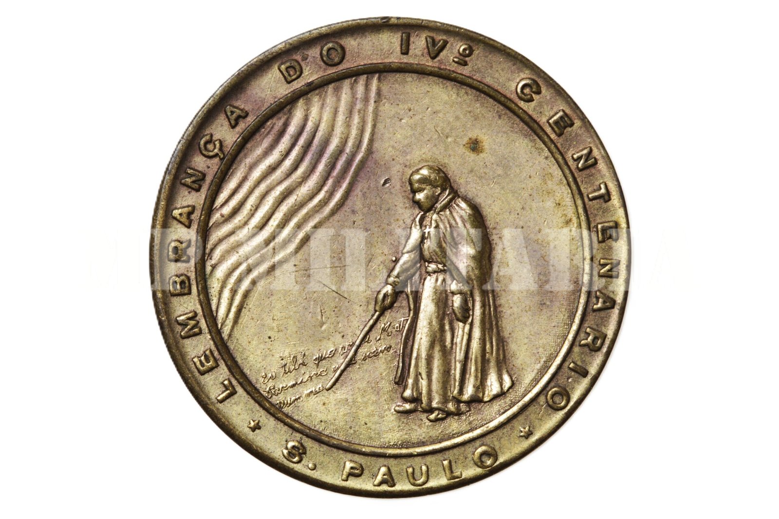 MEDALHA IV CENTENÁRIO DE SÃO PAULO, PADRE ANCHIETA • DOURADA – 1954