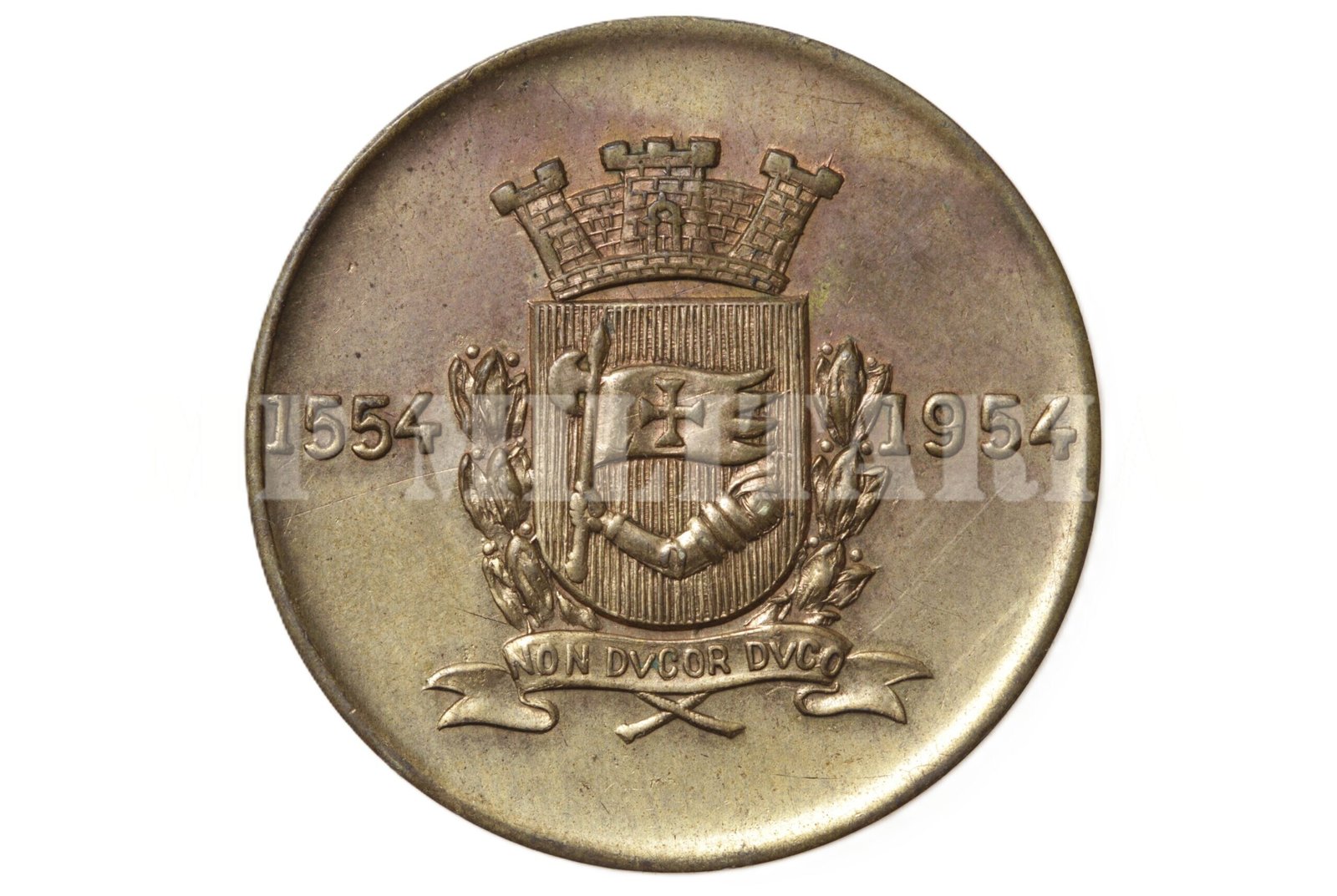 MEDALHA IV CENTENÁRIO DE SÃO PAULO, PADRE ANCHIETA • DOURADA – 1954 - Imagem 2