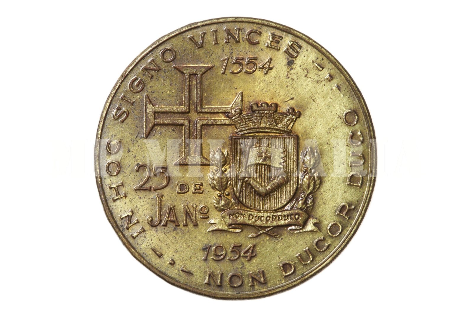 MEDALHA DO IV CENTENÁRIO DA CIDADE DE SÃO PAULO – NON DUCOR DUCO – MODULO MENOR - Imagem 2