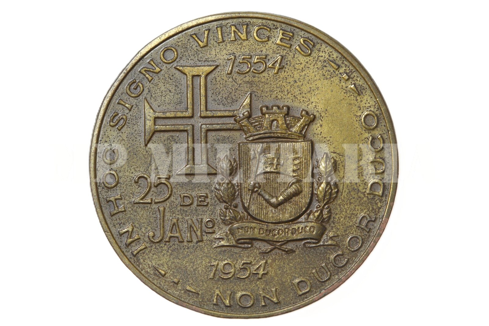 MEDALHA DO IV CENTENÁRIO DA CIDADE DE SÃO PAULO – NON DUCOR DUCO – MODULO MAIOR - Imagem 2