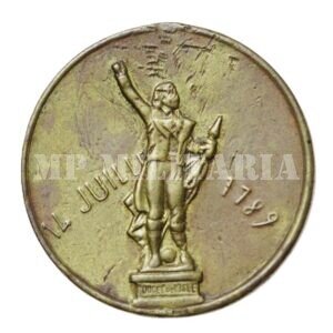 MEDALHA DA FESTA DA TOMADA DA BASTILHA “FETE FRANCO BRESILIENNE ANO 1913 SÃO PAULO” – 1913