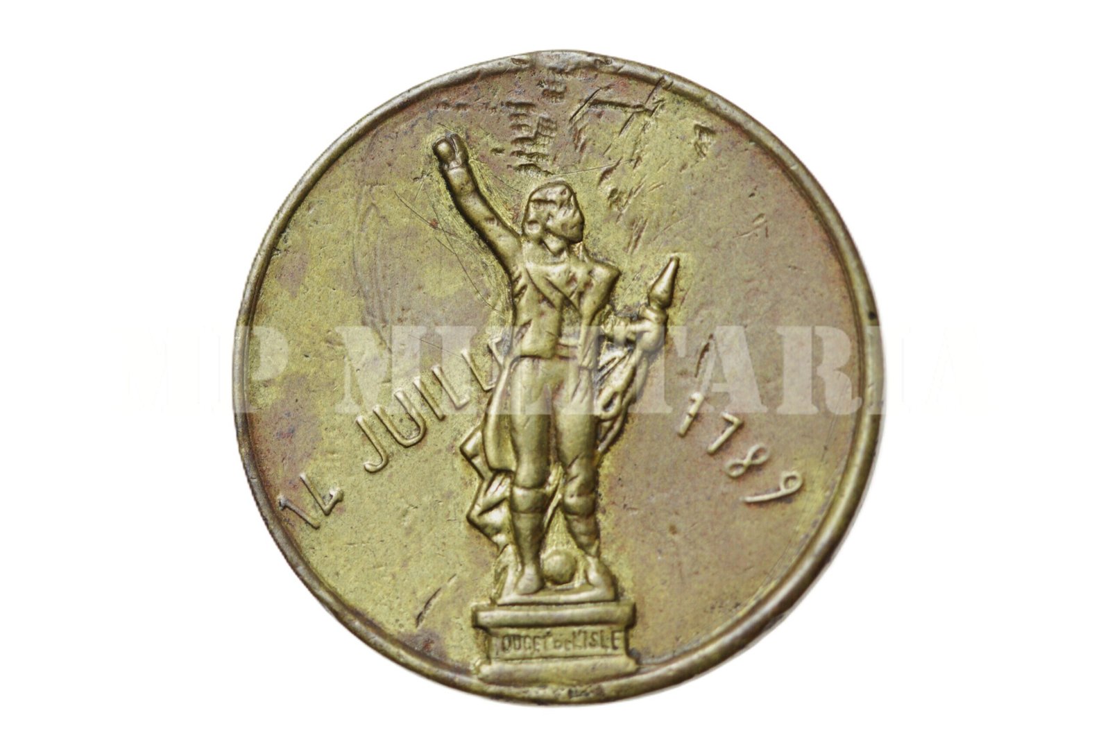 MEDALHA DA FESTA DA TOMADA DA BASTILHA “FETE FRANCO BRESILIENNE ANO 1913 SÃO PAULO” – 1913