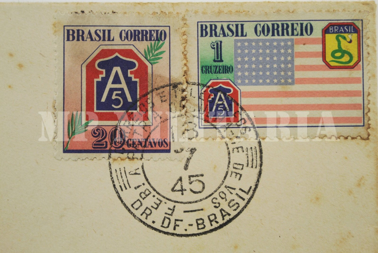 ENVELOPE COM SELOS DA FEB – 5º EXÉRCITO – II GUERRA - Imagem 3