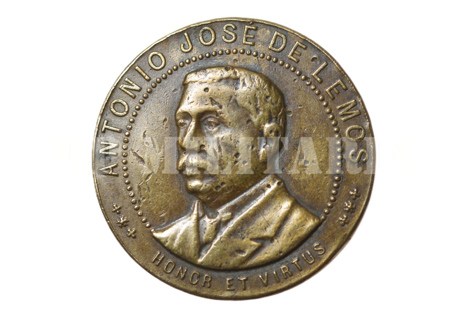 MEDALHA ANTONIO JOSÉ DE LEMOS DO CLUB UNIÃO E PERSEVERANÇA • BELÉM PA – 1900