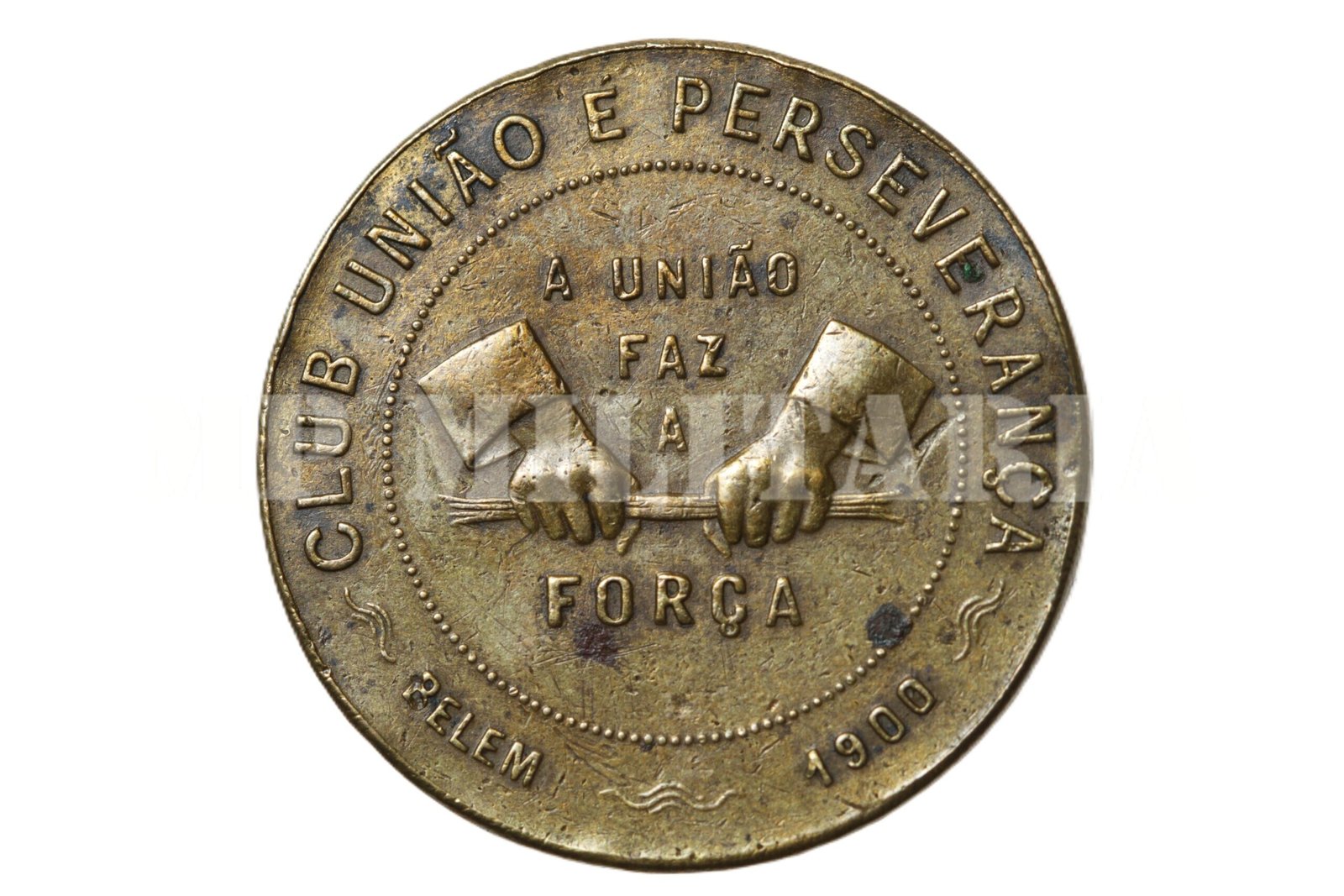 MEDALHA ANTONIO JOSÉ DE LEMOS DO CLUB UNIÃO E PERSEVERANÇA • BELÉM PA – 1900 - Imagem 2