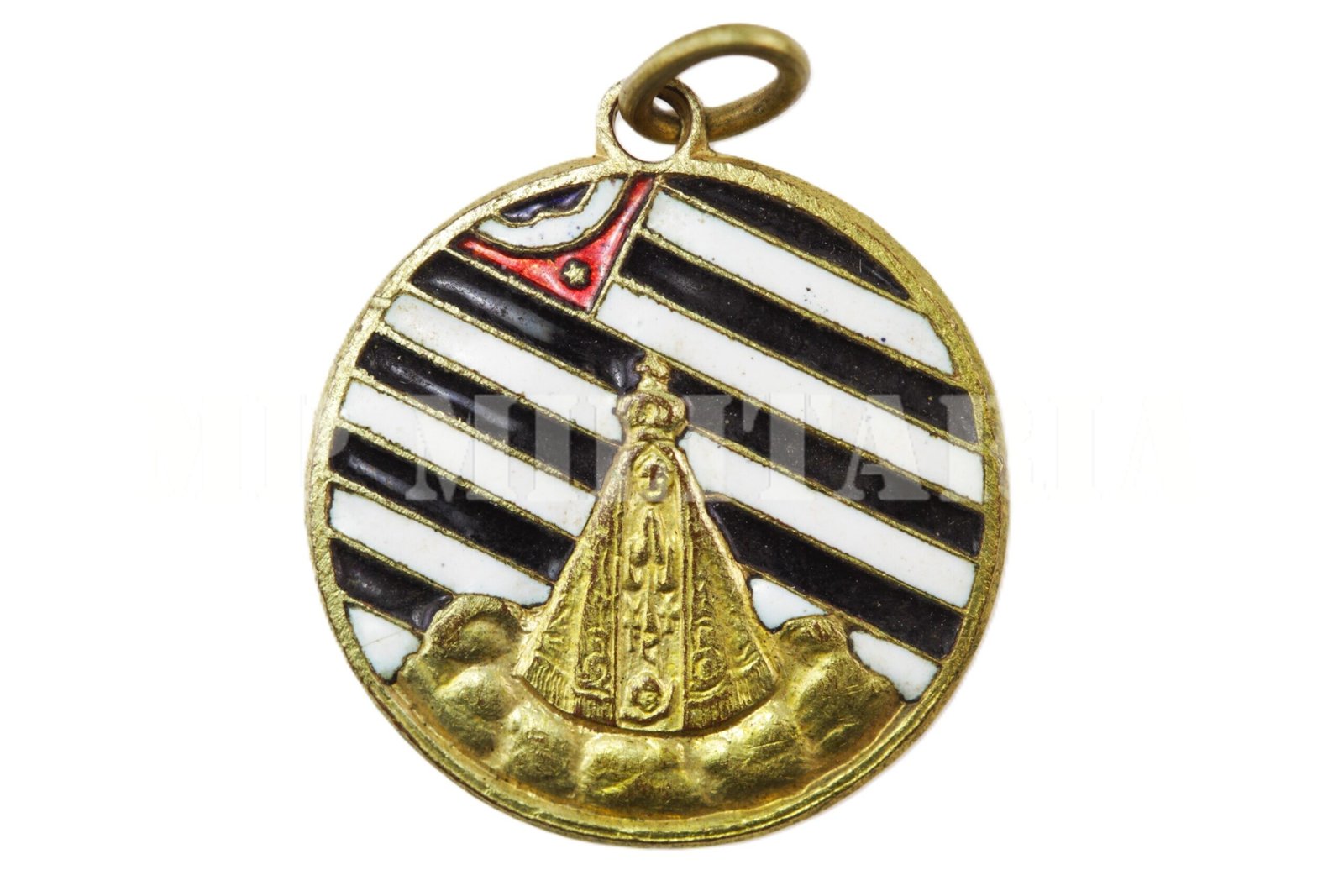 MEDALHA NOSSA SENHORA APARECIDA E BANDEIRA PAULISTA – REVOLUÇÃO DE 1932