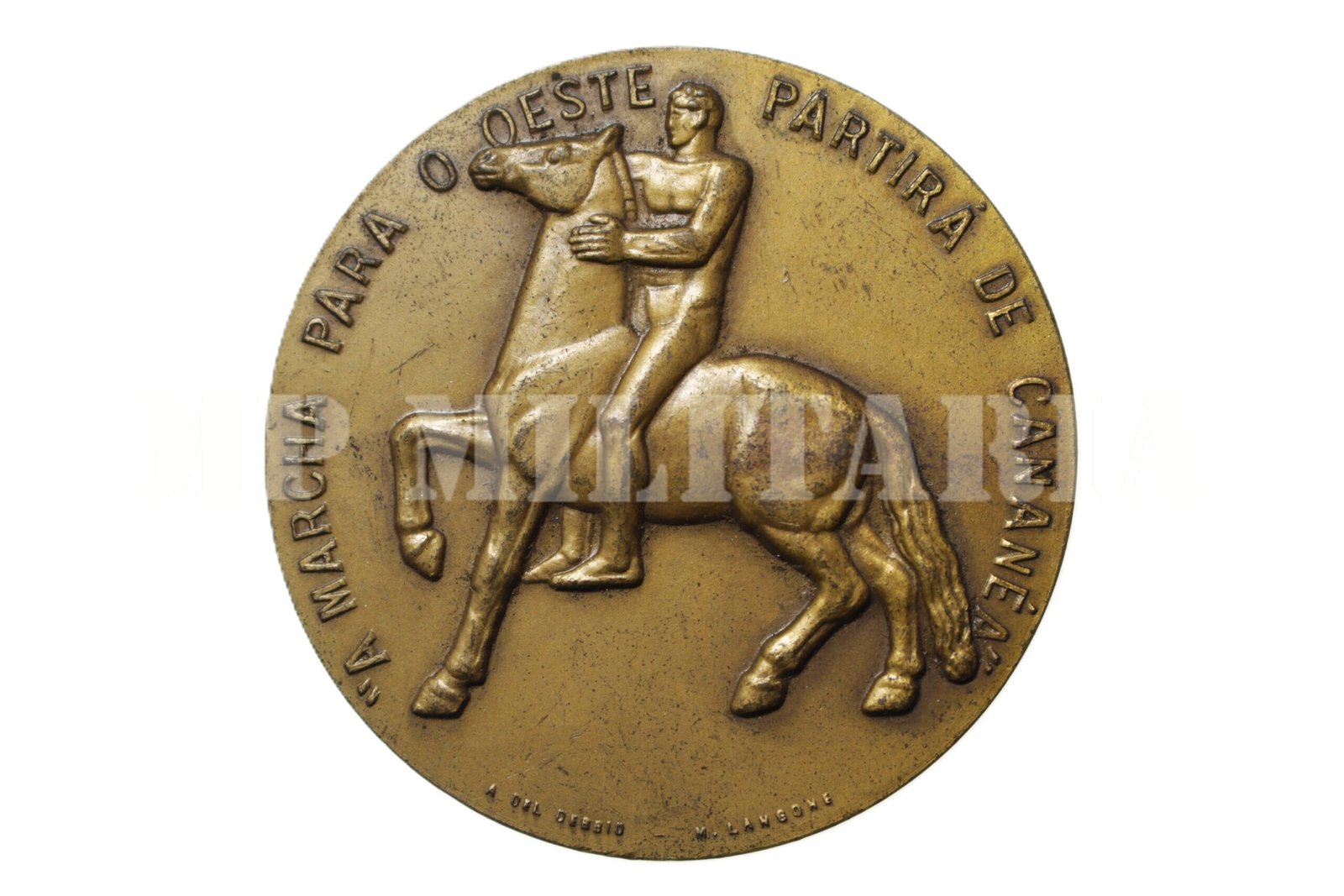 RARA MEDALHA DO IV CENTENÁRIO DE IGUAPE “A MARCHA PARA O OESTE PARTIRÁ DE CANANÉIA” – 1938