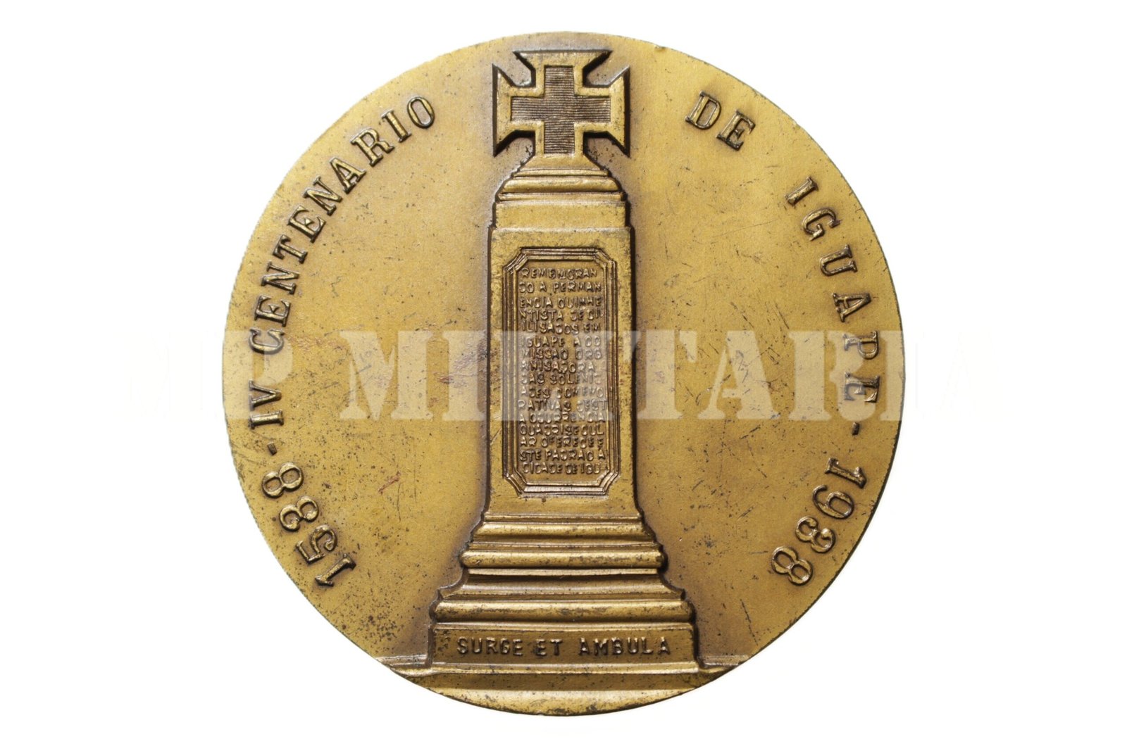 RARA MEDALHA DO IV CENTENÁRIO DE IGUAPE “A MARCHA PARA O OESTE PARTIRÁ DE CANANÉIA” – 1938 - Imagem 2