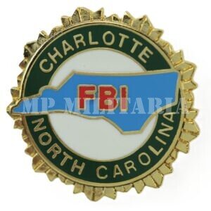 PIN DO FBI-FEDERAL BUREAU OF INVESTIGATION, CHARLOTTE – NORTH CAROLINA