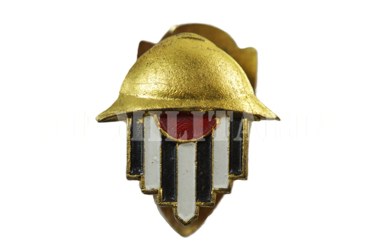 RARO PIN CAPACETE SOBRE LISTAS PAULISTAS – REVOLUÇÃO DE 1932