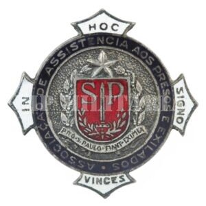 RARO PIN / DISTINTIVO DA ASSOCIAÇÃO DE ASSISTENCIA AOS PRESOS E EXILADOS – REVOLUÇÃO DE 1932