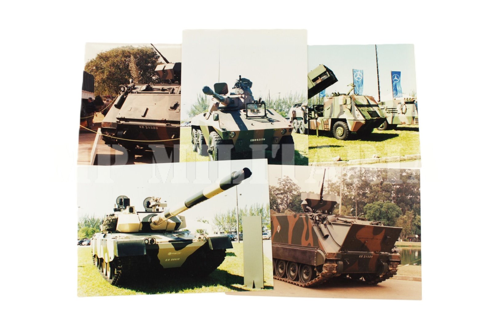 LOTE DE FOTOGRAFIAS DE CARROS DE COMBATE DO EXÉRCITO BRASILEIRO