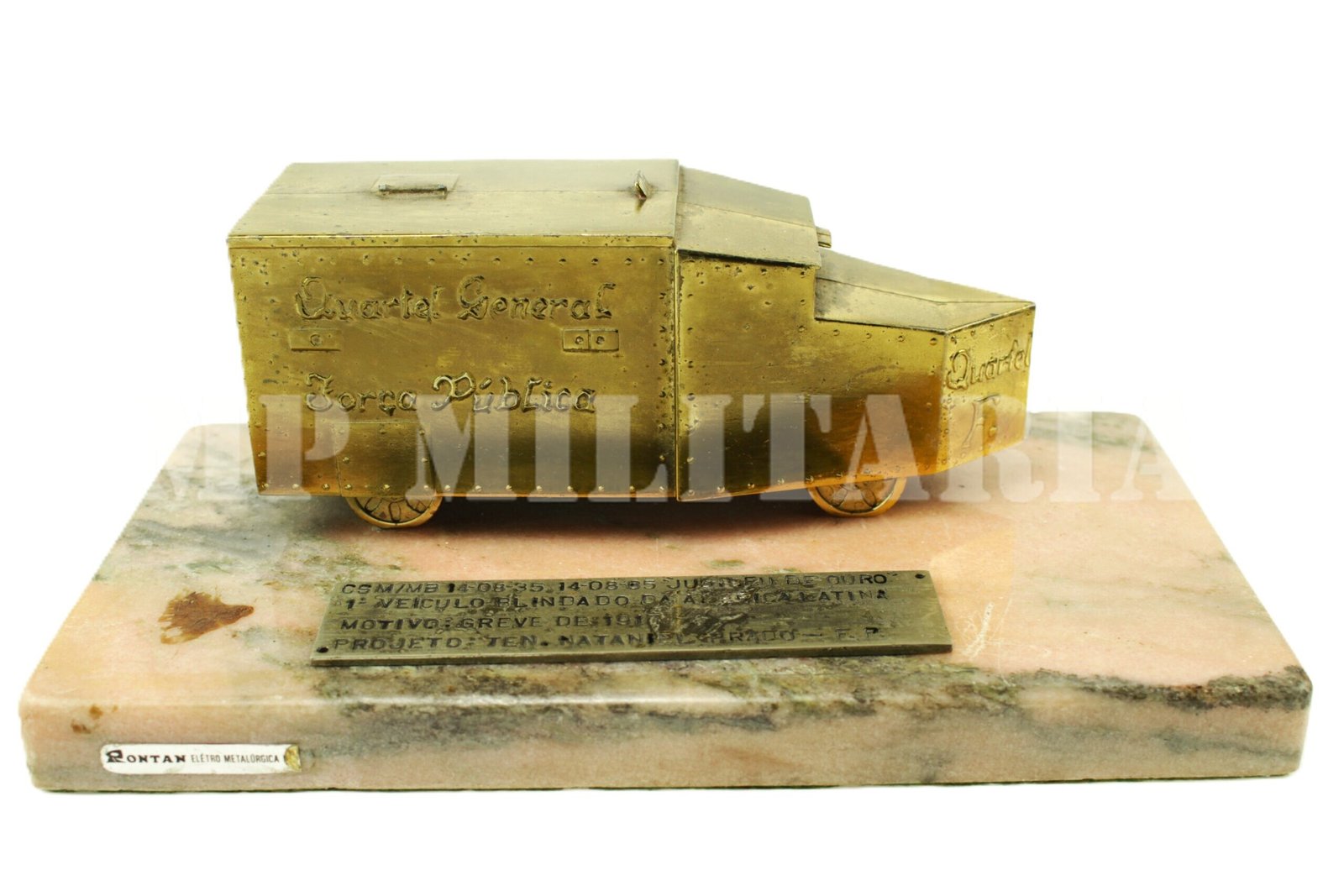 ESCULTURA DO PRIMEIRO BLINDADO BRASILEIRO – POLÍCIA MILITAR / FORÇA PÚBLICA - Imagem 2