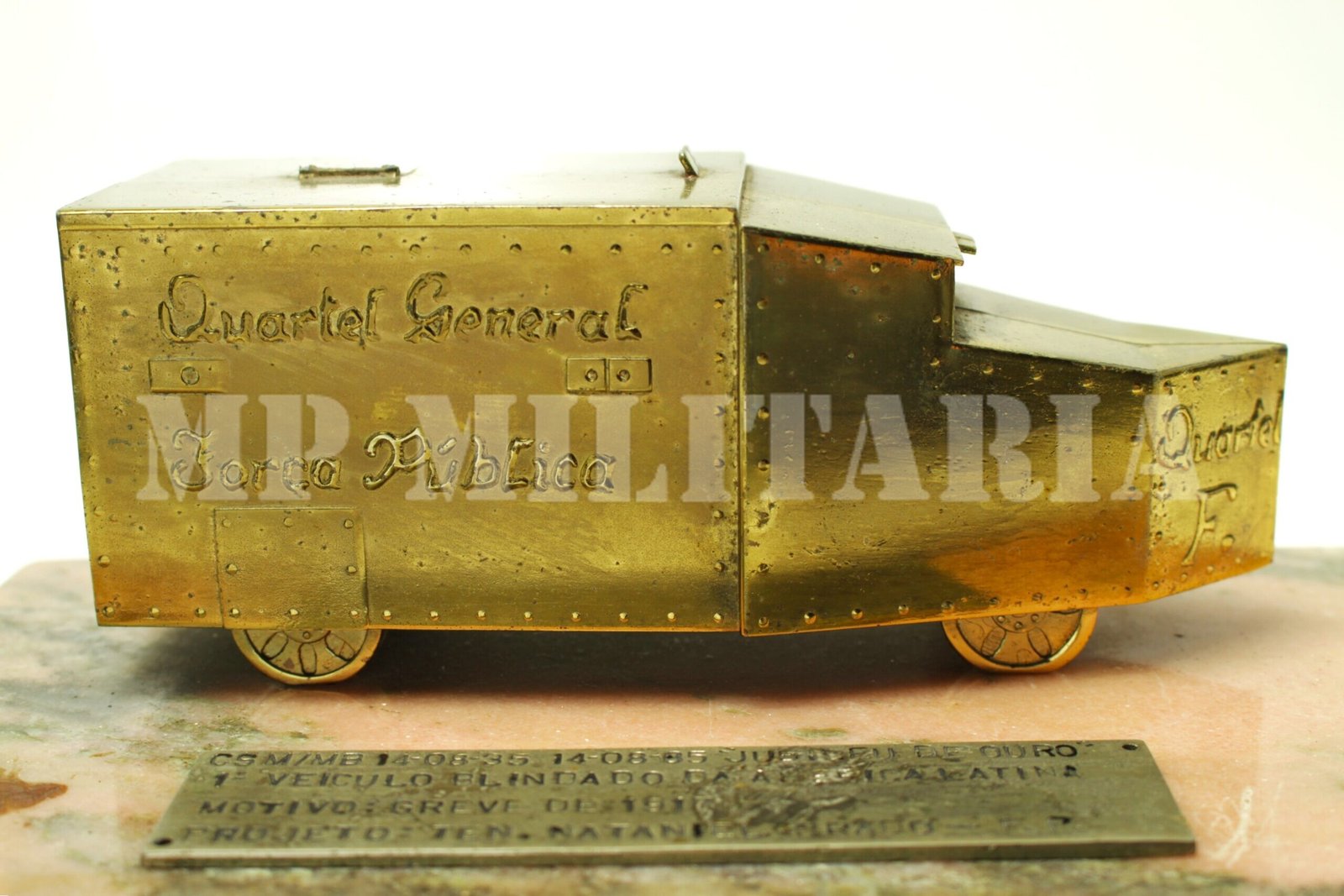 ESCULTURA DO PRIMEIRO BLINDADO BRASILEIRO – POLÍCIA MILITAR / FORÇA PÚBLICA - Imagem 7