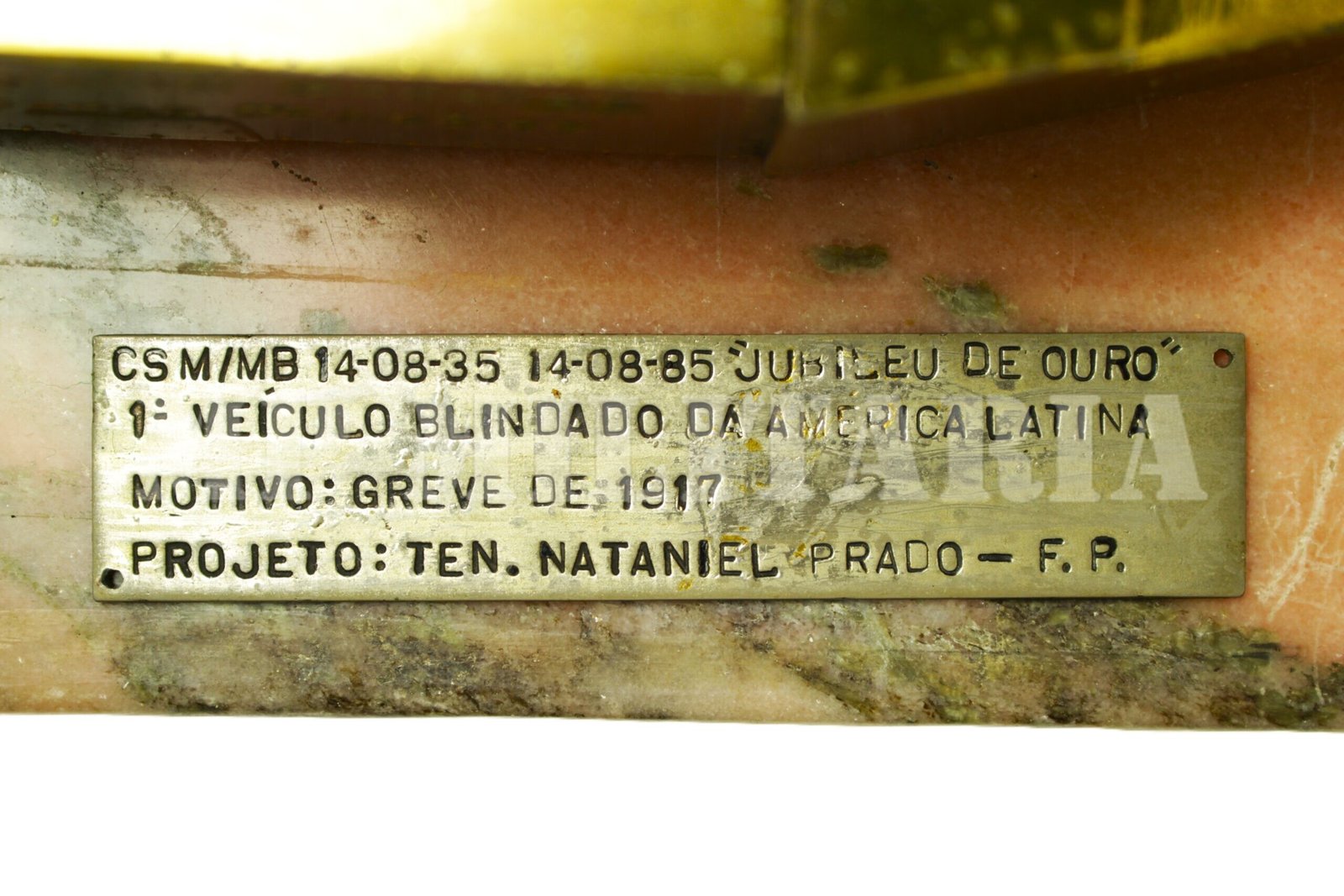 ESCULTURA DO PRIMEIRO BLINDADO BRASILEIRO – POLÍCIA MILITAR / FORÇA PÚBLICA - Imagem 8