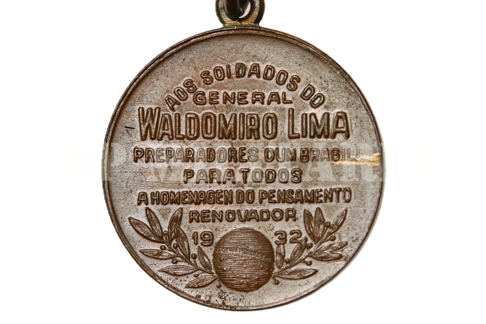 MEDALHA AOS SOLDADOS DO GENERAL WALDOMIRO LIMA • BRONZE – 1932 - Imagem 3