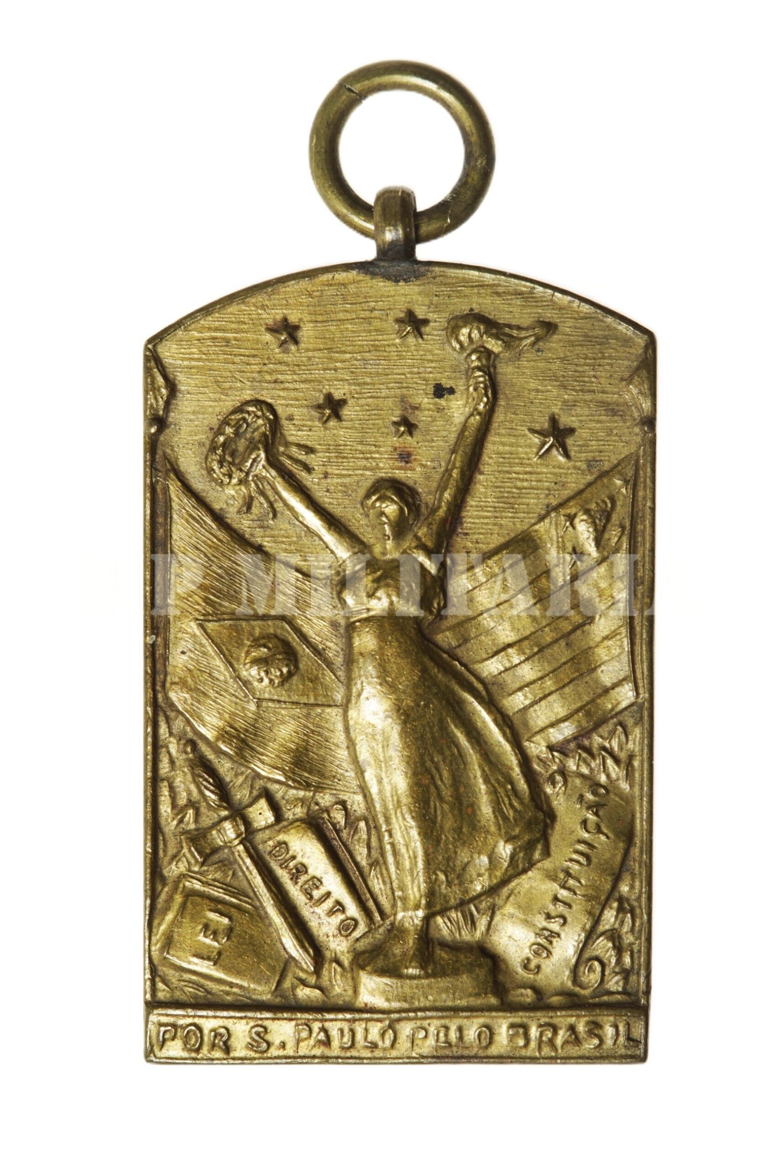 RARA MEDALHA LEI, DIREITO E CONSTITUIÇÃO – REVOLUÇÃO DE 1932 - Imagem 2