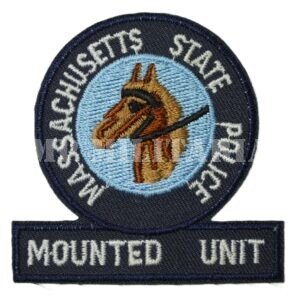 PATCH DE MASSACHUSETTS STATE POLICE • MOUNTES UNIT, CAVALARIA – ESTADOS UNIDOS