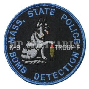 PATCH UNIDADE K-9 DE DETECÇÃO DE BOMBAS DA MASSACHUSETTS STATE POLICE