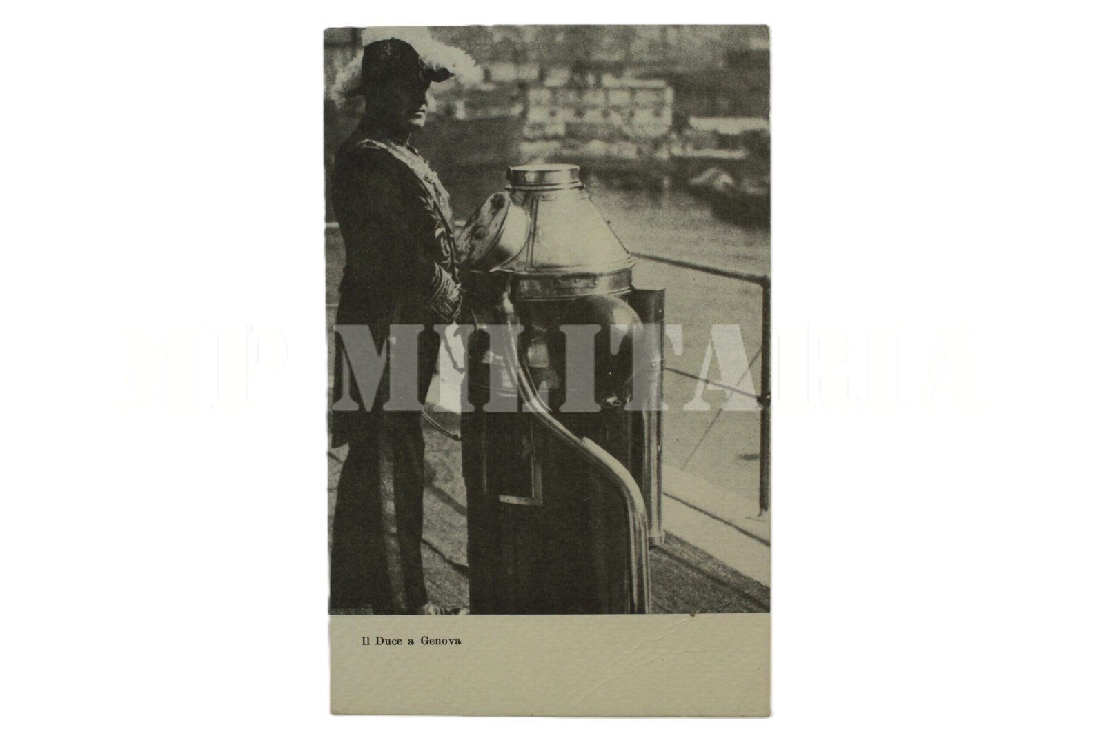 CARTÃO POSTAL DE MUSSOLINI COM UNIFORME DA MARINHA