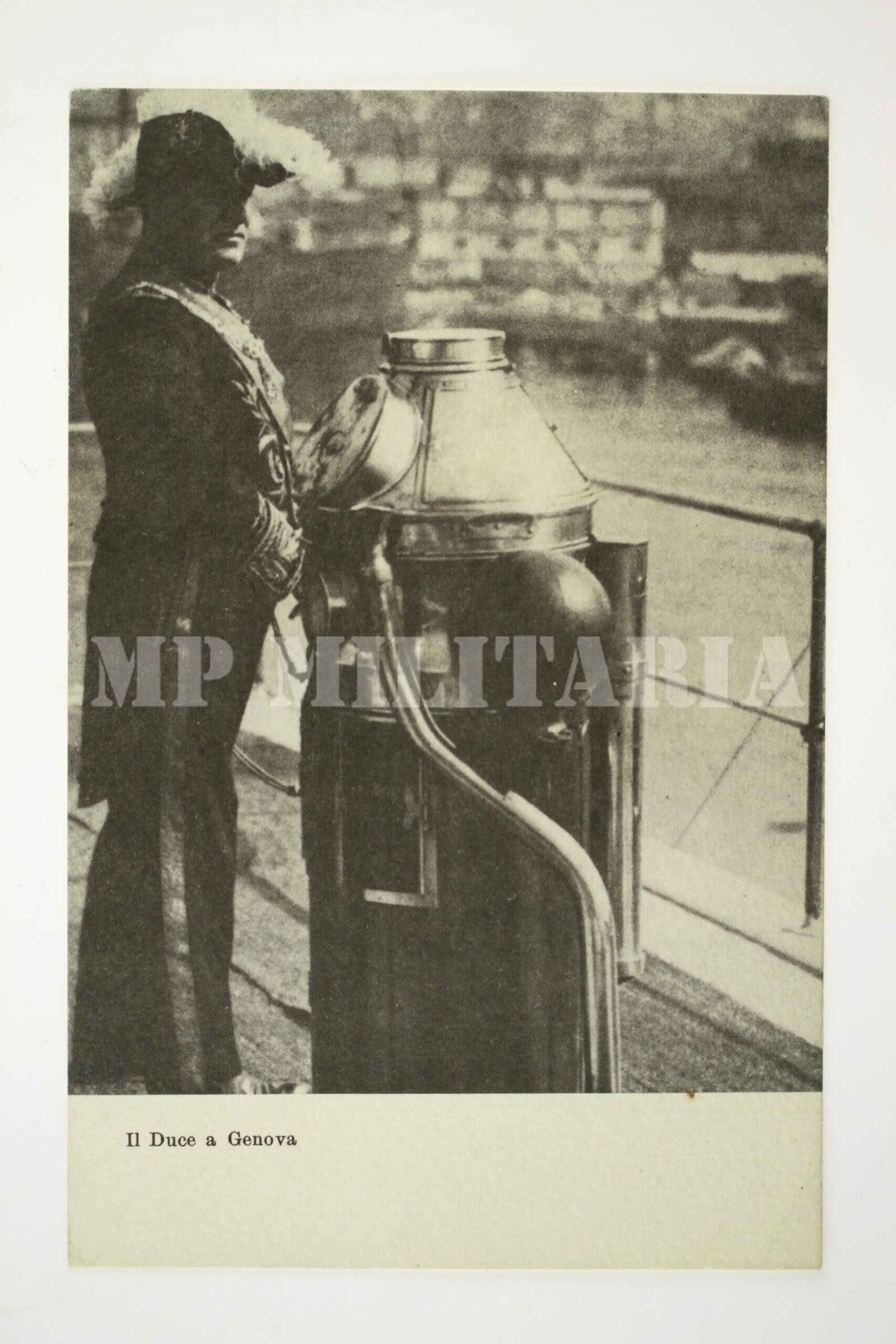 CARTÃO POSTAL DE MUSSOLINI COM UNIFORME DA MARINHA - Imagem 2