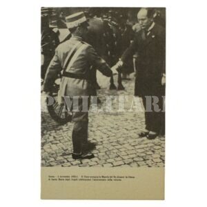 CARTÃO POSTAL DE MUSSOLINI COM O REI VITTORIO EMANUELE