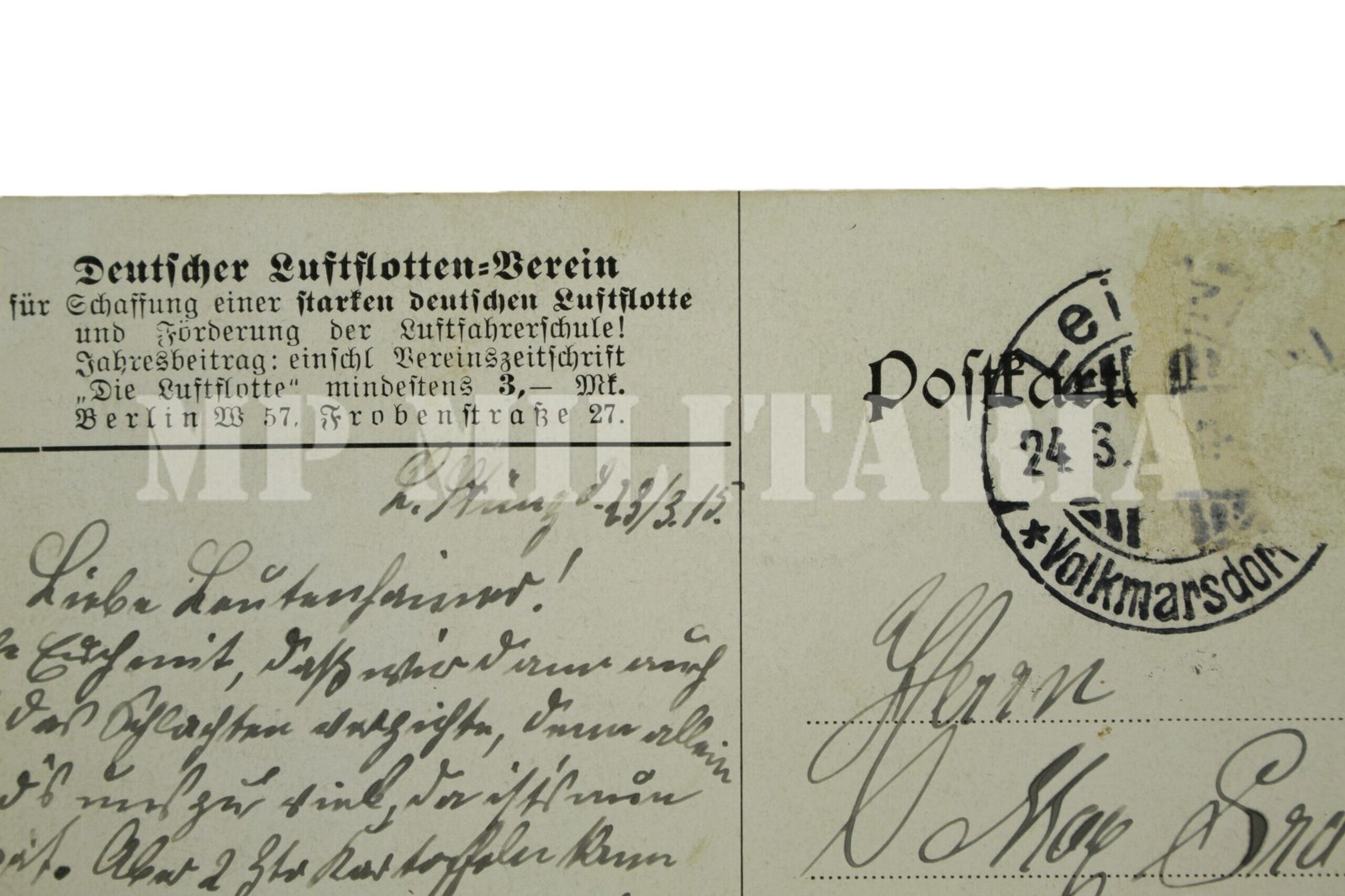 FELDPOST DO DIRIGIVEL ZEPPELIN 1915 - I GUERRA - Imagem 4
