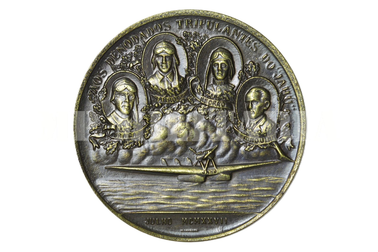 MEDALHA DO VÔO DO JAHÚ – AOS TRIPULANTES DO JAHÚ – HOMENAGEM DA FORÇA PÚBLICA – 1927