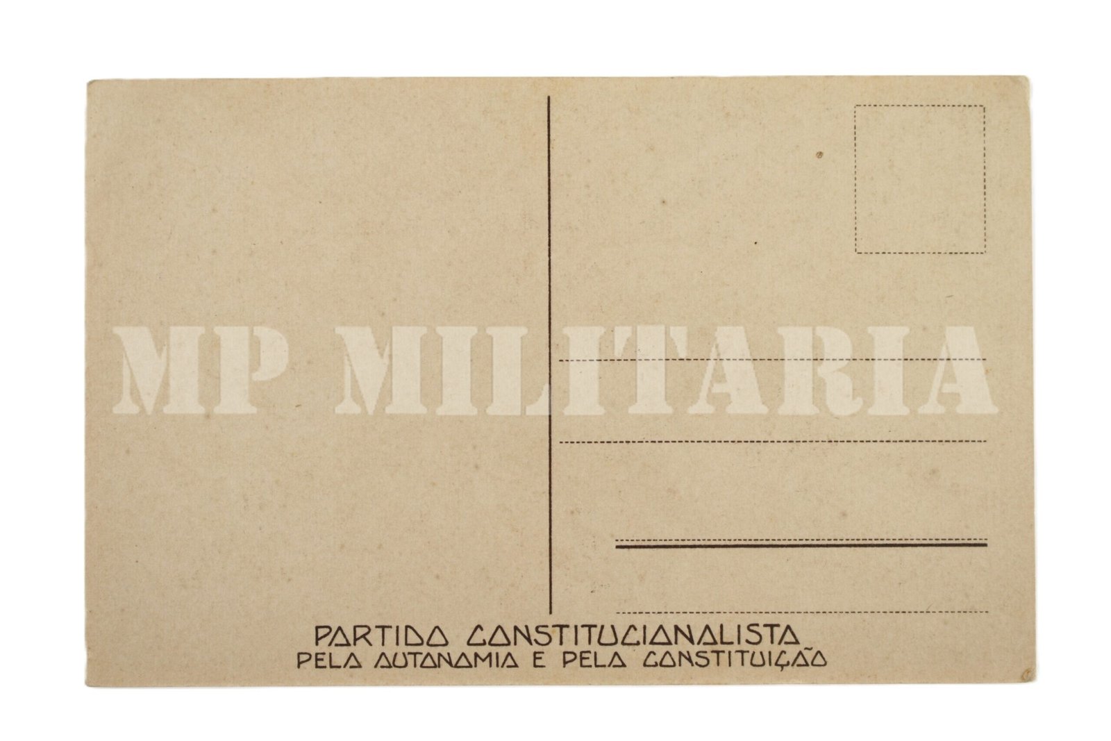 CARTÃO POSTAL “PAULISTAS! DA TRINCHEIRA PARA AS URNAS” – REVOLUÇÃO DE 1932 - Imagem 2