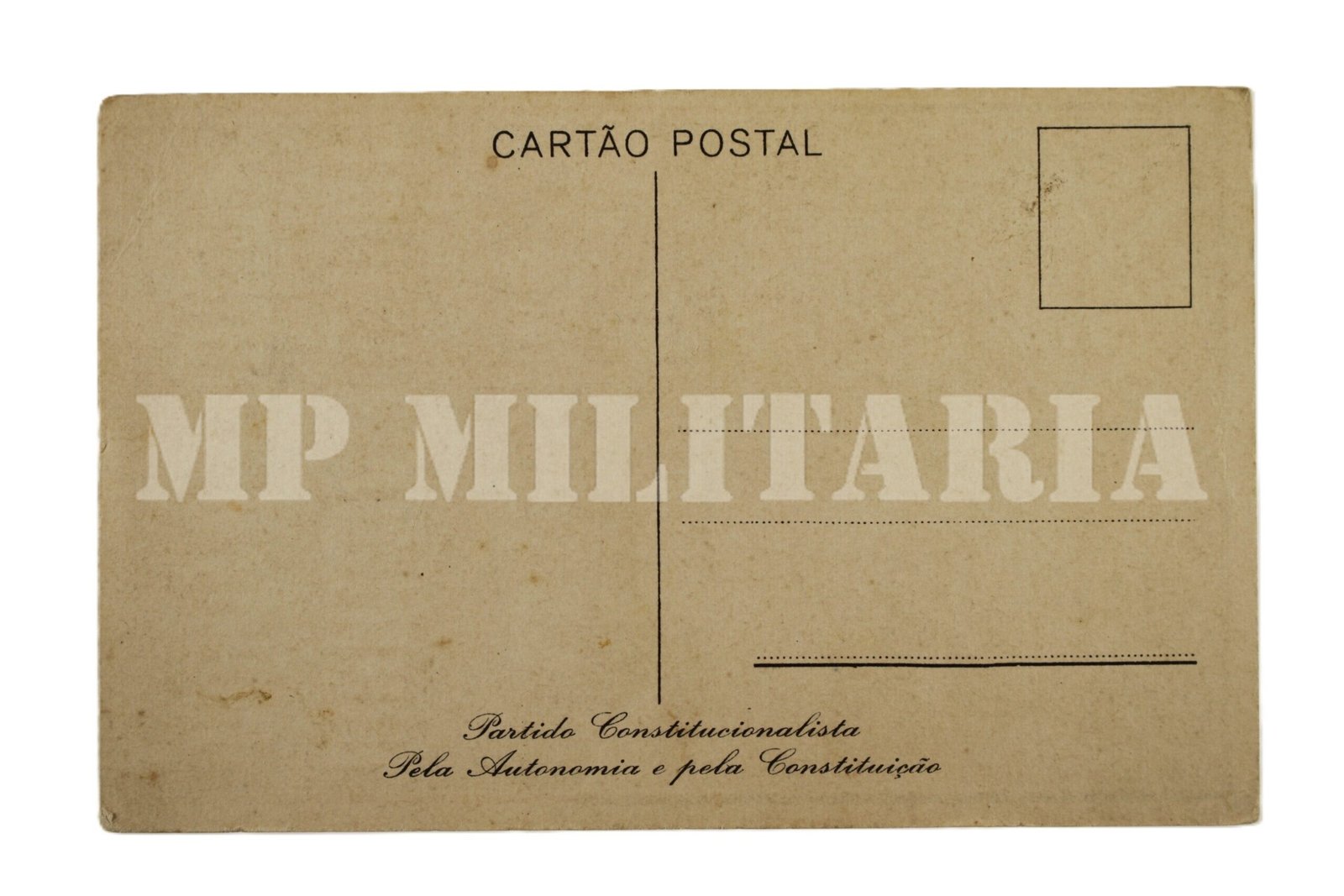 CARTÃO POSTAL “A UNIÃO É A FORÇA, A FORÇA É A VITÓRIA” – REVOLUÇÃO DE 1932 - Imagem 2
