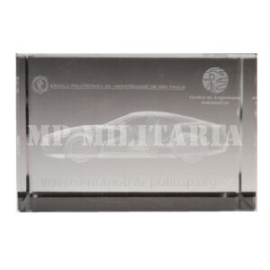 DISPLAY BLOCO DE CRISTAL DE CARRO DA ENGENHARIA AUTOMOTIVA DA POLI USP